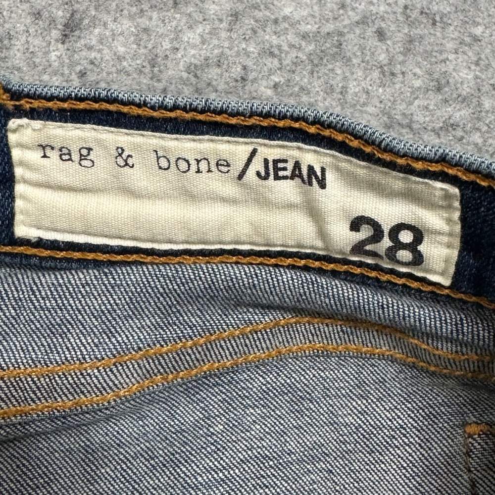 Rag & Bone Capri Women's Jeans Size 28 Blue Denim Frayed Hem Cropped - Picture 6 of 9